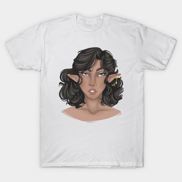 Beautiful Elf Woman T-Shirt by LoLottie